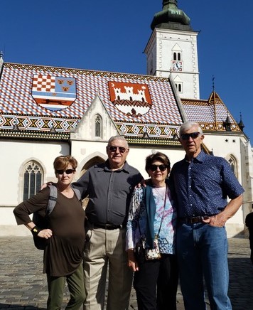 Kay (King) and Dwayne Young and Betty (Bernauer) and Ron Wademon vacationing in Croatia (2019